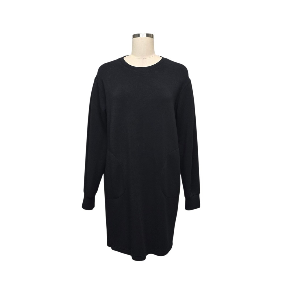 Spanx AirEssentials Crew Neck Long Sleeve Tunic Dress Black Women's Size Small